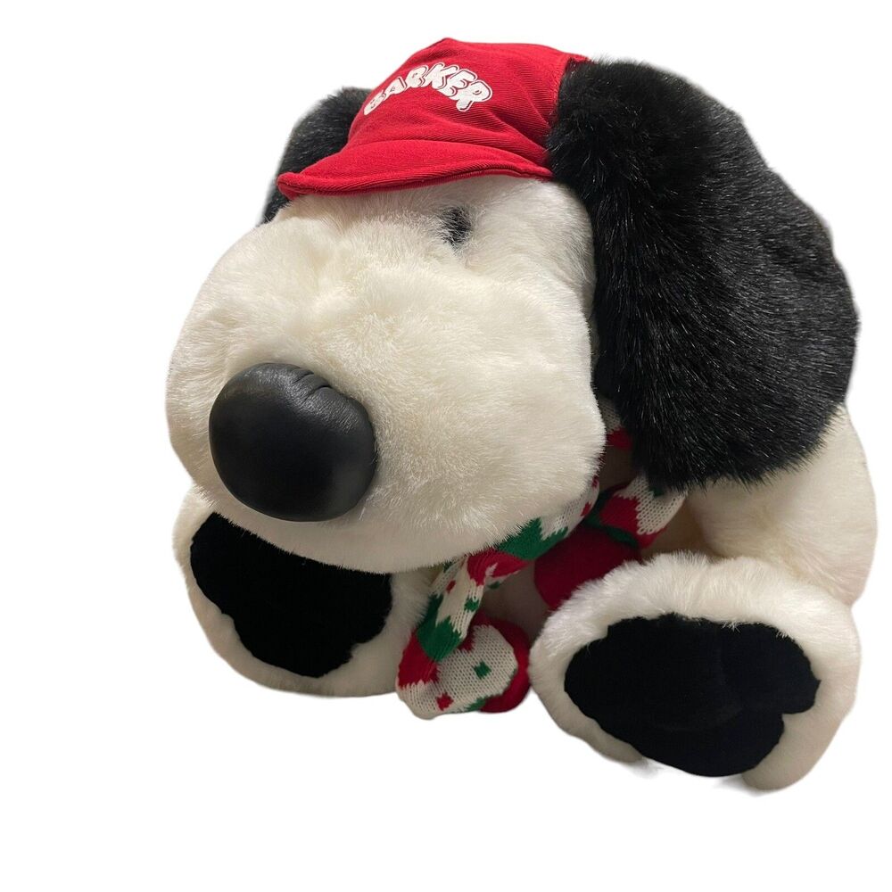 Vintage Barker Dog 16” Puppy Stuffed Animal Plush Toy Commonwealth 1989 Large